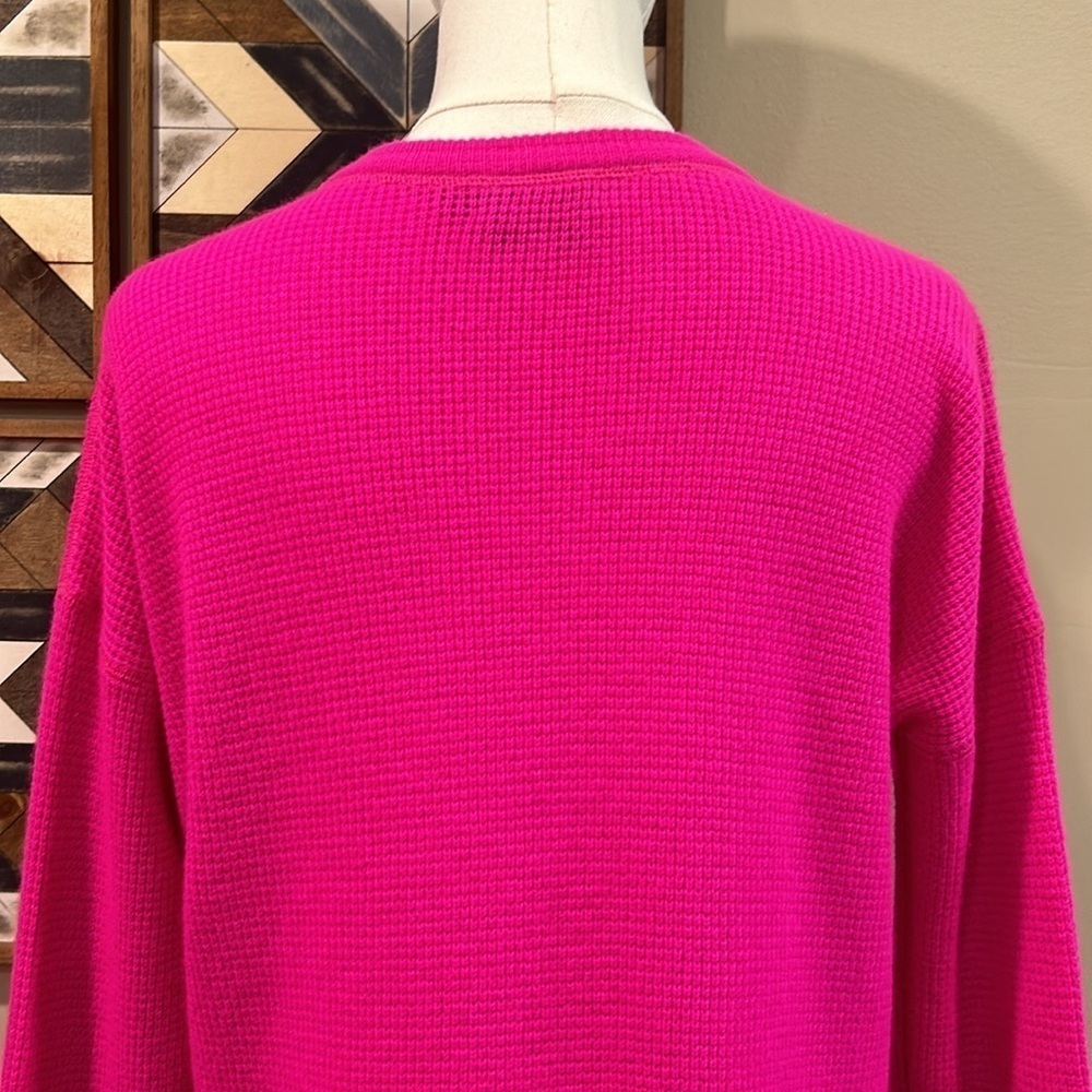 Polo Ralph Lauren Cashmere Hot Pink Sweater Oversized XS - Picture 5 of 8